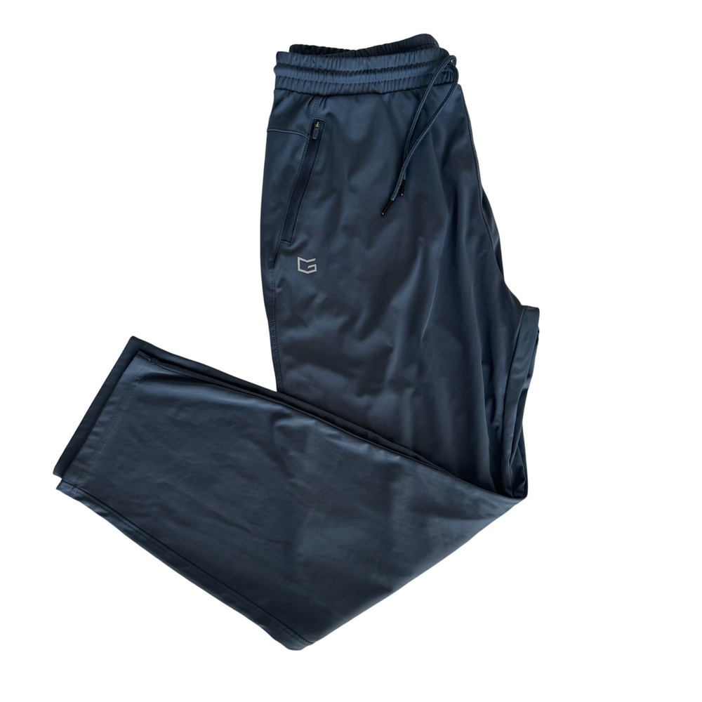 G‎ Gradual Mens Athletic Training Jogger Pants Gray Blue Zipper Pockets XL